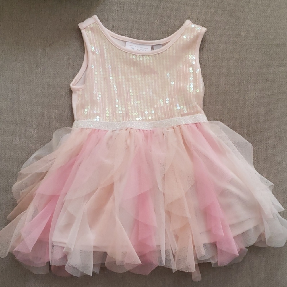 The Childrens Place sequin and tulle dress